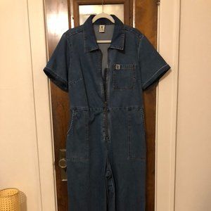 Lucy &Yak Ragan Denim Jumpsuit Blut Zipper 12